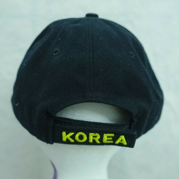 Korea Veteran Cap Hat Black Yellow Adjustable - Picture 2 of 3